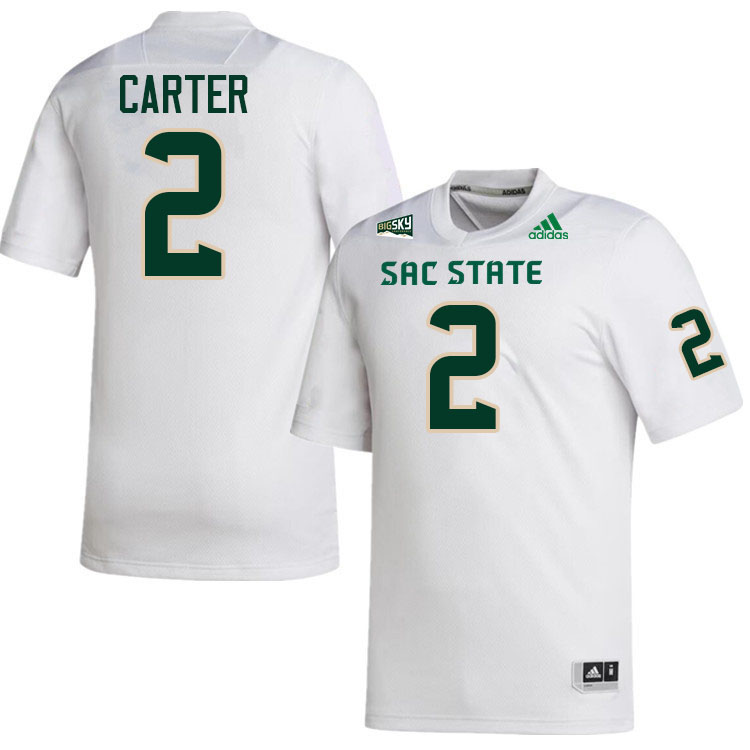 DeAndre Carter SAC State Jersey,Sacramento State Hornets #2 DeAndre Carter Jersey-White